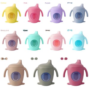 Vaso con Pajita de Silicona en Forma de Pico de Pato para Bebés, Aprendizaje para Beber, Antiderrames, Juego de <span class=keywords><strong>Vajilla</strong></span> Infantil a Prueba de Fugas, <span class=keywords><strong>6</strong></span> <span class=keywords><strong>Meses</strong></span>+ - Product Image 2