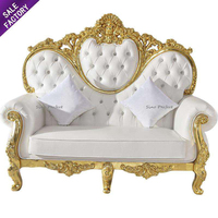 Chaises de luxe de roi et de reine de mariage d'événement royal de luxe d'or de vente pour des mariés