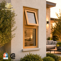 Fenêtre à auvent en vinyle sur mesure certifiée NFRC avec verre trempé triple vitrage pour les maisons neuves aux États-Unis