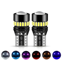 Bombilla LED T10 Canbus 3014 18SMD con Lente, Luz de Posición Lateral para Auto, Luz de Lectura, Luz de Matrícula, Pequeña, 12V, Iluminación para Auto