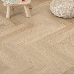 Rustic Smoked Wire Brushed Waterproof Plywood Base Oak <b>Engineered</b> <b>Flooring</b> For Interior Construction Projects - Product Image 1