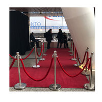Tapis rouge anti-peluche, barrière, corde en mousseline de soie