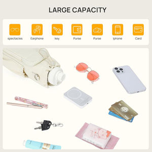 カスタムロゴ入りウォーキングランニングRFIDブロッキングナイロンキルティングクロスボディウォーターボトルスリングバッグ（ギターストラップ付き） - Product Image 4