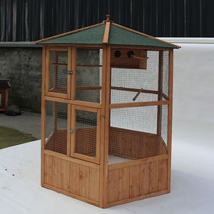 Modern stil ahşap açık bahçe kuş kafesi-büyük altıgen tasarım güvercin ve papağan Hutch Coop evcil hayvanlar için kutu ambalaj ile - Product Image 6