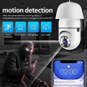 Caméra intérieure sans fil E27 Réseau 2.4G WiFi 360 degrés Mini système de sécurité domestique Ampoule haute définition - Product Image 5