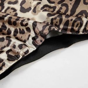 Phụ Nữ Của Casual Leopard Váy Thời Trang Satin In Dài Váy Cho Phụ Nữ Cổ Điển In Leopard Váy In Lỏng - Product Image 6