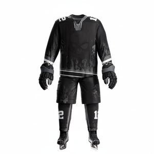 Precio ajustable, uniforme de Hockey sobre hielo Unisex, antiarrugas, transpirable, impermeable, de secado rápido, ropa de práctica deportiva al aire libre, bordado - Product Image 1