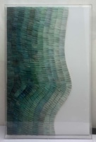 JZ Grand Art Mural 3D avec Boîte Acrylique Décor À La Maison Mixte Médias Art Oeuvre Peint À La Main Feuille De Papier Peinture Abstraite