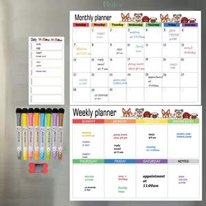 Dimensionnement transfrontalier effaçable à sec magnétique réfrigérateur autocollant mois <span class=keywords><strong>semaine</strong></span> calendrier effaçable tableau blanc babillard - Product Image 2