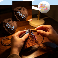 Marqueurs de mailles métalliques en forme de D durables, anneaux de verrouillage robustes pour le tricot, le crochet et le bricolage, vente en gros, logo personnalisé