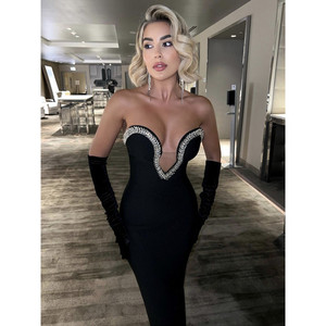 Abiti da sera in cristallo senza spalline-taglie più disponibili - Product Image 3