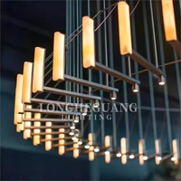 Lustre suspendu moderne de grand plafonnier en cristal moderne de luxe nordique pour l'éclairage de maison ou de bureau de restaurant