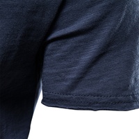 Nouvelle collection été transfrontalière : T-shirt homme décontracté uni à manches courtes, coupe ajustée, en coton bambou anti-humidité, col rond, taille européenne