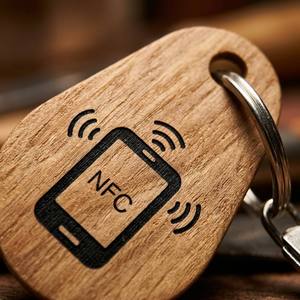 Premium RFID NFC 1K houten/bamboe visitekaartje mini-tag lasergravering waterdicht 13.56MHz betaalkaart hotels WIFI kantoren - Product Image 3