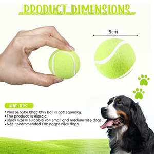 Mainan kunyah hewan peliharaan karet tahan lama bola tenis latihan canggih untuk bermain anjing interaktif bola lempar latihan - Product Image 2