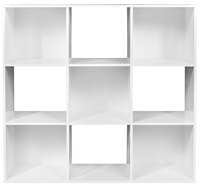 Étagère de rangement ouverte en bois stratifié réversible à 9 cubes, empilable, pour l'organisation de la maison et du bureau