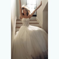 Robe de mariée en tulle à sequins, coupe princesse, avec corsage en dentelle, grandes tailles, collection 2026, sur mesure, vente en gros