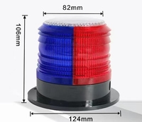 Lumière d'avertissement de trafic LED de couleur rouge et bleue balise d'obstruction étanche pour aéroport et zone marine