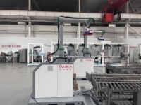 Robot Paletizador Automático Cobot con PLC y Motor para Apilado de Cajas de Cartón, 8-10 Cajas/Minuto, Almohadillas de Papel en Cada Capa del Palet