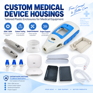 Carcasas para Equipos Médicos, Carcasas Moldeadas por Inyección Personalizadas, Carcasas Tipo Concha, Piezas de Válvulas - Product Image 1