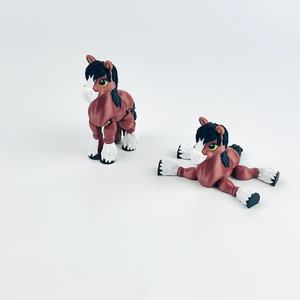 Figura de caballo impresa en 3D, modelo de animal articulado y posable, juguete para niños, regalo coleccionable - Product Image 2