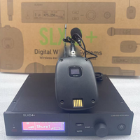 Récepteur UHF SLXD4D+ avec émetteur de poche SLXD1+, système sans fil 2 canaux avec micro-casque et micro-cravate pour spectacles en direct et églises