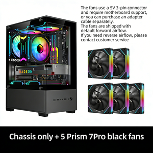 <span class=keywords><strong>Caja</strong></span> de Ordenador de Escritorio Full Tower MicroATX T07 con Vista Panorámica al Mar, Lateral de Metal y Vidrio, Refrigeración por Agua, <span class=keywords><strong>Caja</strong></span> Individual para PC DIY - Product Image 5