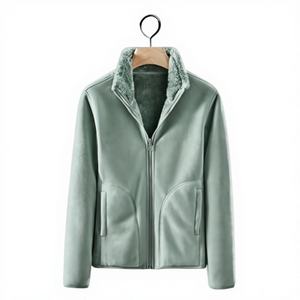 Nouvelle veste polaire pour femme à capuche, respirante, pour l'hiver, décontractée, streetwear, double face, épaisse et chaude - Product Image 1