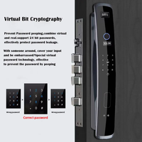 Fabrikantprijs Volledig Automatisch Digitaal Slot Wifi Camera 3D Gezichtsherkenning Biometrische Vingerafdruk Slimme Deurslot