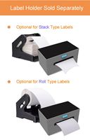 Printer Thermal Portabel 4X6 Inch 110mm Tanpa Tinta, Mesin POS Imprimante Thermique, Printer Label Barcode Thermal untuk Stok FBA