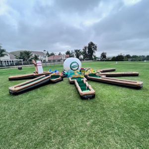 Ngoài trời vui vẻ Inflatable <span class=keywords><strong>Mini</strong></span> Golf Set cho trẻ em và người lớn xách tay sân golf với những trở ngại cho các sự kiện bên - Product Image 4