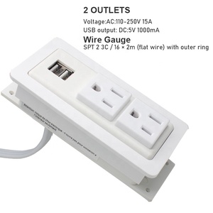 Bàn Để Bàn 2 Ổ Cắm USB 2 Bề Mặt Có Thể Gắn Được - Product Image 3