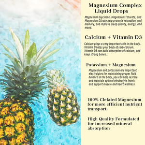 High Potency Healthy Magnesium <b>Liquid</b> Drops with Cellulose Fiber Supplement Supports Muscle Relation and Recovery <b>Liquid</b> Drops - Product Image 4