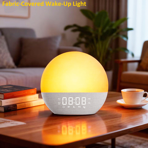 Full Screen Fabric Covered Sunrise Alarm Clock with Sunset Simulation for Heavy Sleepers - Product Image 3