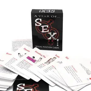 Satış! Çeşitli pozlar seks kartları yetişkin seksi oyun kartları için seks bir yıl Set yatak odası komutları flört atmosfer çift eğlence