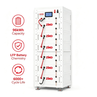 Système de panneaux solaires JinkoSolar 60 kW avec onduleur hybride Solis 50 kW, batterie LFP haute tension 96 kWh, système de stockage d'énergie domestique