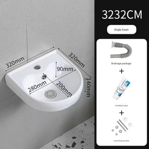 Mini-vasque murale pour balcon, petite taille, lavabo suspendu pour toilettes - Product Image 6