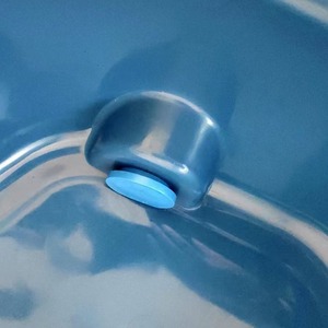 Laying Down Shampoo <b>Basin</b> Royal Blue Plastic For Elderly Bedridden Patients Pregnant Women Home Use - Product Image 1