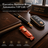 Clé USB 2.0 en cuir personnalisée 8 Go-64 Go, cadeau d'entreprise avec impression de logo, nouvelle garantie de 3 ans, vente en gros