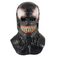 Vente en gros de couvre-chef en latex panthère noire de super-héros accessoires de venin de fête COS d'horreur
