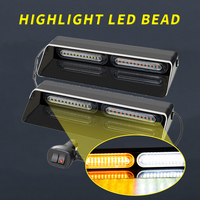 Nueva Luz LED para Automóvil, Luz Estroboscópica de Emergencia para Parabrisas de Automóvil de 48 W, Nueva Condición, Colores Intermitentes Rojo, Azul, Ámbar y Blanco