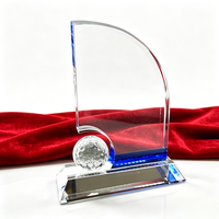 Trophée de golf en cristal vierge personnalisable – Plaque d'honneur en verre gravée pour tournoi de golf et prix sportifs d'entreprise