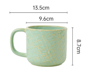 Mug à café en porcelaine peint à la main style nordique, personnalisable avec logo, réutilisable, sans danger pour les aliments, compatible lave-vaisselle et micro-ondes, pour entreprises - Product Image 6