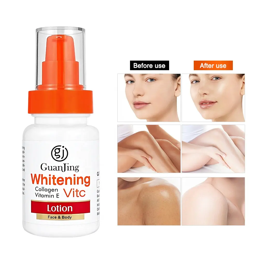 GUANJING-loción blanqueadora para piel negra, loción corporal blanqueadora rápida con vitamina C, colágeno