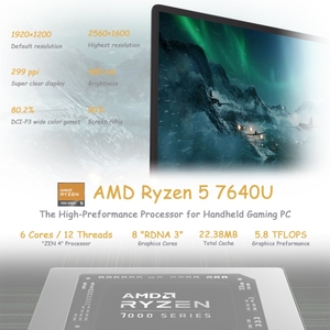 Máy tính chơi game cầm tay New GPD WIN Max 2 2023, 32GB+2TB, Windows 11, sạc nhanh 100W, nguồn bên cạnh, máy tính mini chơi game, laptop chơi game - Product Image 5