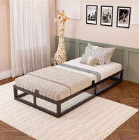 Cadre de lit plateforme en métal moderne pour hôpital, taille Twin XL, avec lattes en acier, design démontable, garantie 1 an