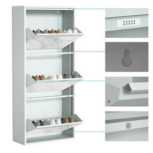 Étagère à <span class=keywords><strong>chaussures</strong></span> murale moderne en métal personnalisée multicouche gain de place armoire de rangement de <span class=keywords><strong>chaussures</strong></span> durable pour la maison salon utilisation - Product Image 5