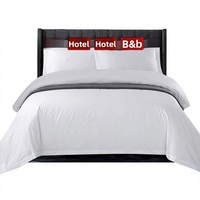 Parure de lit quatre pièces en satin tissé pour hôtel, 60 fils, pur coton, lourd, résistant à l'abrasion, blanc, même style cinq étoiles