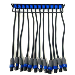 Panel de Conexiones 1U de 12 Puertos XLR para Audio/Video, Montaje en Rack de Acero con Conectores Azules para Sistemas de Audio y Video - Product Image 2