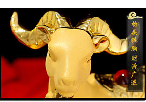 Decorazione della casa ornamento per interni resina statua <span class=keywords><strong>di</strong></span> capra d'oro in vendita statua <span class=keywords><strong>di</strong></span> scultura <span class=keywords><strong>di</strong></span> capra a tre Rams in <span class=keywords><strong>legno</strong></span> - Product Image 3